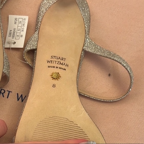 Stuart Weitzman size 8 sparkly heel sandals - Picture 6 of 6
